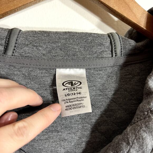 Gray Tunic Length Full Zip Sweatshirt - Picture 3 of 4